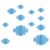 48PCS 3D Cloud Decorations | 4 Sizes Hanging Clouds for Room Ceiling Decor | Fake White Ornaments Banner | Classroom Ceiling Hanging Decoration for Baby Shower Birthday Party Nursery(blue/B)