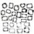 48pcs Transparent Frame PET Stickers for DIY Journal Album Scrapbook Craft