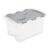 48 Quart Medium Clear Plastic Storage Bin with Hinge Lid