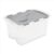 48 Quart Medium Storage Bin with Hinge Lid, Clear Plastic FlipLid Storage Container, Gray