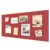 48×32 inches Large Bulletin Board, Decorative Felt Pin Board, 0.35“ Thick Foldable Photo Display Board with Self-Adhesive Tape, Vision Board for School Home Kitchen Office Walls – Christmas red