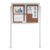48×36 inch Standing Enclosed Bulletin Board,Weatherproof Cork Notice Board