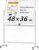 48″X36″ Portable Rolling White Board with Magnetic Writing Surfaces