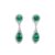 4.94 Ct Marquise Cut Emerald & Diamond Tester Passed Moissanite Halo Dangle Drop Earrings in 14K White Gold Over