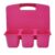 4‑Compartment Pink Plastic Supply Caddy, Multi‑Slot Desk Organizer for Classroom, Home Art Craft, Teacher Student Small Stationery & Accessory Storage