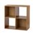 4 Cube Storage Organizer in Warm Walnut Finish for Home