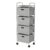 4 Drawer Rolling Storage Cart on Wheels, Portable Metal Organizer with Fabric Bins for Home, Office