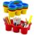 4E’s Novelty 4 Pack Caddy for Classroom, Classroom Pencil Caddy, Durable Table Cup Drink Holder, Sturdy Schools Desk Bin, Craft Caddy, Colorful Art Supply Caddies for School Home, Teacher Organizer