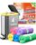 4 Gallon 230 Counts Strong Trash Bags Garbage Bags by RayPard, fit 12-15 Liter, 3,3.5,4.5 Gal trash Bin Liners for Home Office Kitchen Bathroom Bedroom, Multicolor