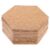 4 Inch Bulletin Board Tiles Self-Adhesive Cork Brown Hexagon 60pcs