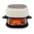 4L 900W Air Fryer, Adjustable Temperature 140-374℉, Glass Air Fryer w/LED Screen and Basket, Mini Tabletop Fryer Oven for Frying and Baking Cakes, Chicken Wings, Fish, Meat, Vegetables (White)