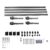 4 Meter Double Door Arrow Type Barn Sliding Wood Door Track Kit with Hanging Rail and Pulley Set for Interior Closet