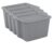 (4 Pack) 18 Gallon Large Storage Bin, Plastic Storage Container with Snap-On Lid, Gray