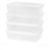 4 Pack 28 Qt Under Bed Storage Bins with Lids,Clear Plastic Stackable Totes