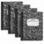 4 Pack Composition Notebooks Wide Ruled, Marble Cover School Notebook, 100 Sheets Writing Journal for Students Office and Home