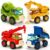 4 Pack Construction Truck Toys, Sandbox Vehicle Car Toy for Kids Toddler 3+