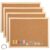 4 Pack Cork Board Bulletin Board Notice Pin Square Pin Wall Mounted Cork for Office Home and School, 15.7 x 12 Inches
