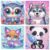4 Pack Diamond Art Kits for Kids, Cartoon Animals Diamond Painting Kits for Kids Beginners, Kids’ Mosaic Kits DIY Full Drill Diamond Dots Painting Picture Arts Craft for Home Wall Decor 6×6 Inch