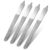 4 Pack Diamond Nail Files – 6 inch Stainless Steel Metal Nail File for Salon Home (Silver)