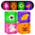 4 Pack Halloween Stress Cube Glow in the Dark Slow Rising Cube Squishy