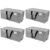 4‑Pack Heavy‑Duty Moving Storage Bags, Reusable Foldable Organizer Totes With Double‑Stitched Handles & Backpack Straps, Clear Tag Pocket For Dorm Home Relocation, Grey