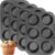 4 Pack Jumbo 6-Cup Muffin Pan, Nonstick Carbon Steel Large Cupcake Tin
