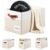 4 Pack Large Closet Storage Baskets for Shelves – 14×10 Heavy Duty Closet Shelf Organizer Bins with Handles & Labels – Decorative Collapsible Baskets for Organizing Living Room Bedroom Nursery Dorm
