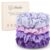 4 Pack Mulberry Silk Scrunchies, Purple Silk Hair Ties for Hair Sleep No Damag Satin Scrunchies Gifts for Mom Wife