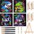 4 Pack Paint by Numbers Kit for Kids with Frame, Cute Animals Playing Video Games Kids Paint by Numbers Ages 4-8-12 with Wooden Easel, Easy Oil Painting by number for Gift Home Wall Decor(8×8 inch)