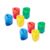 4 Pack Pencil Sharpener with Cover, Dual Hole Handheld for Office & Home (Triangle,8PC)