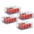 4 Pack Pull Out Fridge Organizer Bins, Stackable Clear Containers(30×14.6×11.5cm)