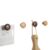4 Pack Retro Iron Wooden Ball Punch-Free Magnetic Hooks Fridge Metal Locker