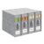 4Pack Sheet Organizers for Linen Closet – King/Queen Size Bedding Storage Boxes with Clear Window, Foldable & Dustproof Linen Organizer for Blankets & Sheet Sets,Grey
