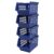 4 Pack Stacking Storage Baskets, Open Front for Pantry Organizers and Storage, Plastic Stackable Storage Bins, Dorm Room Essentials, Pantry Storage for Food, Kitchen and Home Organization (Blue)