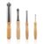 4 Pack Stainless Steel Circular Clay Hole Cutters, Wooden Handle Clay Tools for Drilling and Sculpture, Pottery Tools and Supplies(Silver)