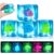 4 Pack Stress Cube, Glow in The Dark Sea Animal Inside Squishy Toys, Ice Cube Slow-Rising Squishy for & Adults Anxiety Relief Squishies Calming Stretchy Desk Toys