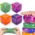 4Pack Stress Cube Squishy Fidget Toys,Slow Rise Stress Balls Sensory Toy for Kids Adults with Autism,Fun Squeeze Squishies for Anxiety Stress Relief Classroom Prize, Holiday & Birthday Gifts