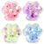 4 Pack Transparent Squishy Cat Paw, Cute Fidget Toys Soft Mochi Squeeze Stress Squishies for Kids Adults Anxiety Stress Relief, Classroom Prizes, Birthday Gifts Party Favors