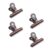 4 Pack Vintage Metal Bulldog Clips, 2.56 Inch Large Antique Binder Clips, Red Bronze Metal Journal Clamps for Food Bag Sealing, Paper Organizing, Hanging Photos & Office Kitchen Storage
