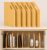 4 Pack Wood Tray Dividers for Cabinet, Cookie Sheet Organizer for Cabinets