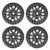 4pcs 2.2inch Aluminum Alloy Beadlock Wheel Hubs, RC Wheel Hub for 1/10 Scale RC Cars, CNC – Machined Durable Hub Set with Enhanced Stability, Compatible with SCX10 (Black A1)