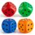 4 Pcs 2.3” Large Foam Dice for Classroom, Large Giant Dice 4 Colors