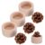 4pcs Beige Cylindrical Wood Essential Oil Diffuser for Home Office