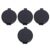 4pcs Black Fingerprint Ink Pad for Bills Invoices Security Id PVC