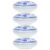 4pcs Blue and White Porcelain Ink Pad 30g Red Ceramic
