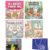 4Pcs Bold and Easy Cozy Coloring Books for Adults with 36 Colors Markers