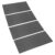 4pcs Brushed Stainless Steel Blank Door Name Plate 9.8×4.3in Black