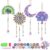 4pcs Diamond Art Kits for Kids/Adults, Arts and Crafts for Kids Ages 8-12, Birthday Gifts for 6 7 8 9 10 11 Year Old Girl, Paint by Numbers Kit for Kids Wind Chimes Gem Art Crystal Window Sun Catcher