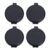 4pcs Fingerprint Ink Pad Mini Black PVC Stamp for Bills and Invoices