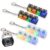 4 Pcs Keyboard Fidget Toy for Adult, Light Up Cute Cat Clicker Keyboard Fidget Keychain, 4-in-1 Loud Stress Relief Fidget Keyboard for Anxiety Decompression, White,Black
